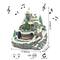 Moments in Time 13.6” Animated Tiered Mountain Vintage Train Station Décor
